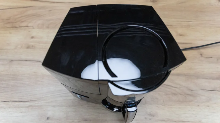 A bird's eye view of the Melitta Optima Timer filter coffee machine, on a table