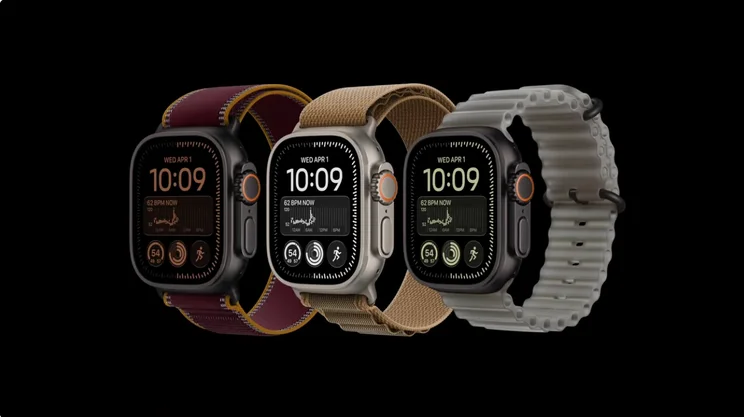 An image showing the three colours of the Apple Watch Ultra 4