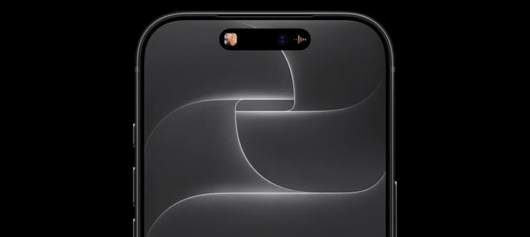 A close up on the new dynamic island of the iPhone 18 Pro
