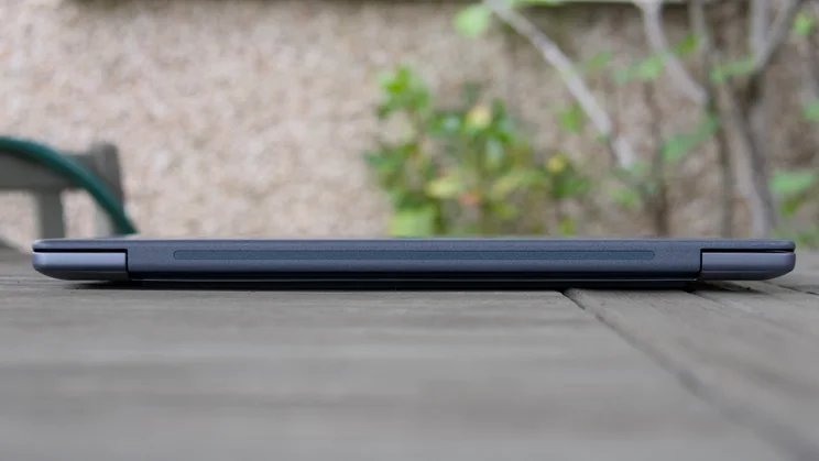 The Asus Zenbook 14 (2026), closed, pictured from the rear