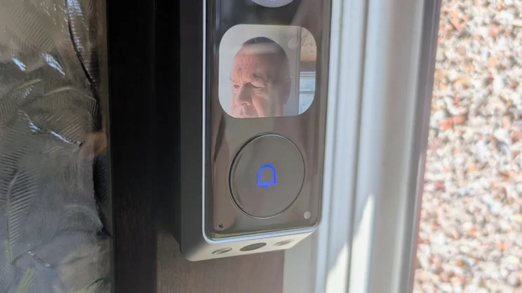 The Ezviz EP8 Ultra showing a video call in action