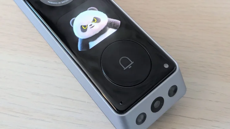 The Ezviz EP8 Ultra with Pandie Panda on screen
