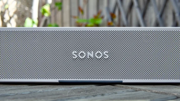 The Sonos Beam Ultra front grille and logo