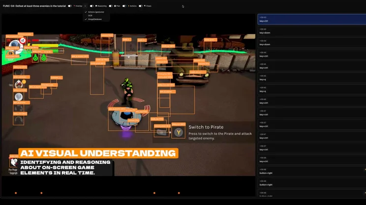 A screenshot from the Modl.ai demo showing AI Visual Understanding