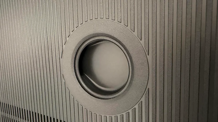 The bass port on the rear of the Sony Bravia 9 II True RGB TV