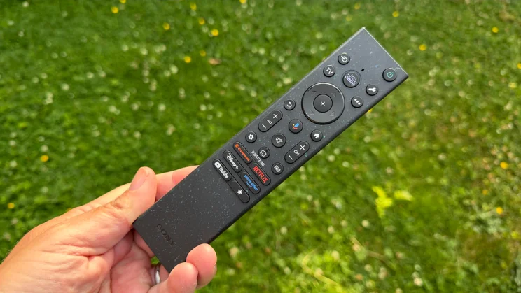 The pared-back remote included with the Sony Bravia 9 II True RGB TV