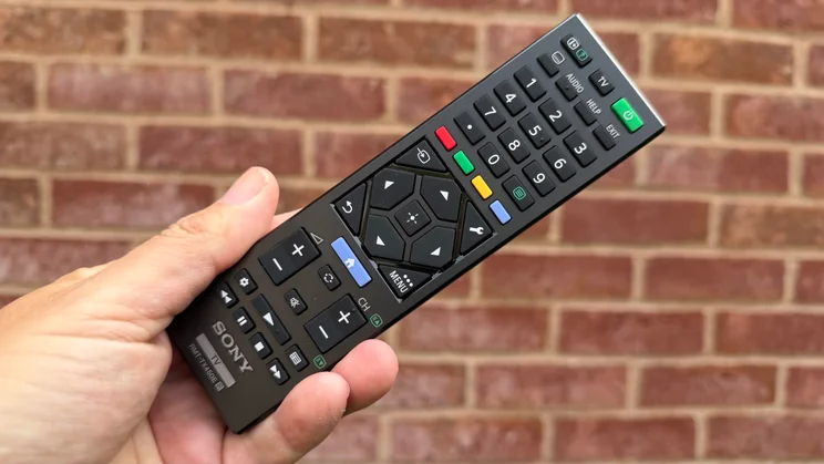 The numbered remote control included with the Sony Bravia 9 II True RGB TV