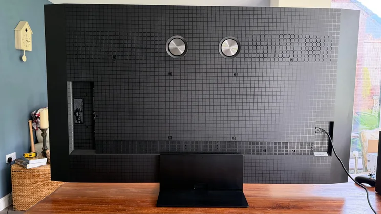 Rear view of the TCL C8L SQD Mini LED TV