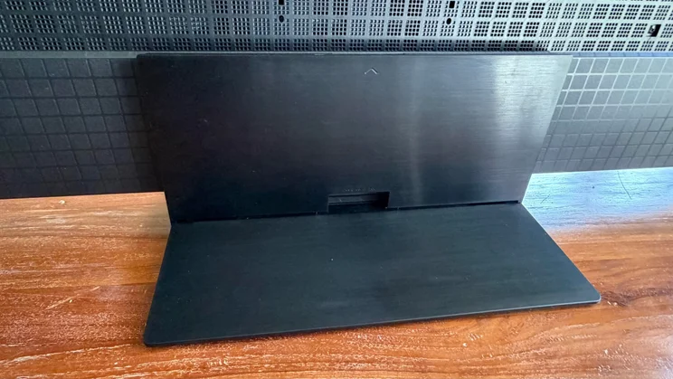 Rear view of the TCL C8L SQD Mini LED TV's stand