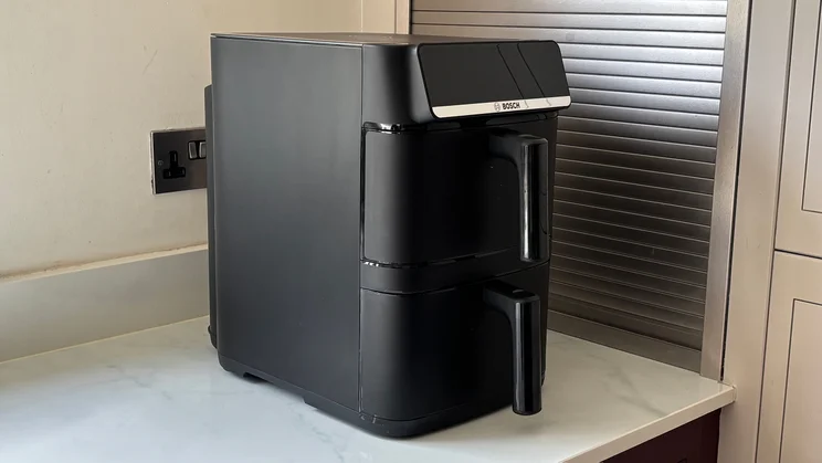The Bosch Series 6 Double Stack Drawer Air Fryer on a kitchen worktop