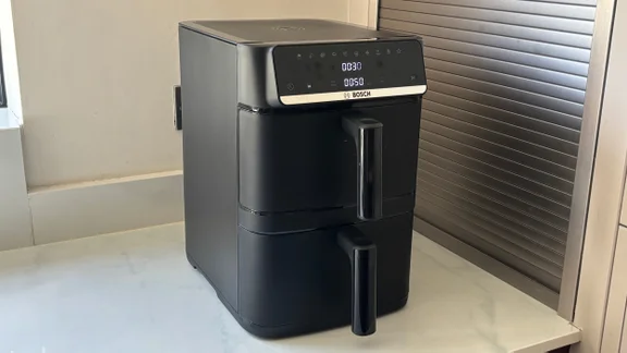 The Bosch Series 6 Double Stack Drawer Air Fryer on a kitchen worktop