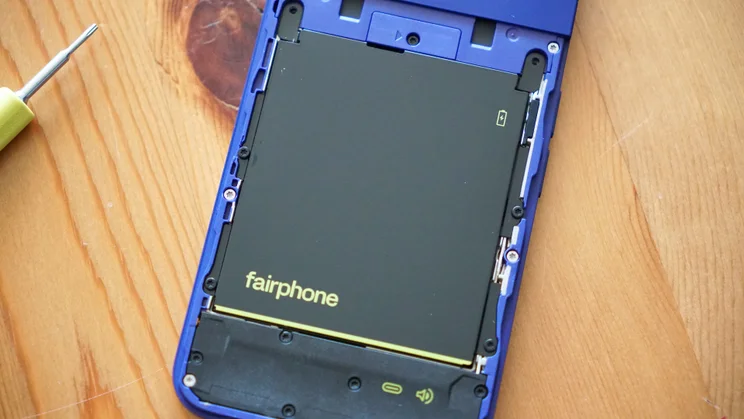 Fairphone 6 Plus with backplate removed