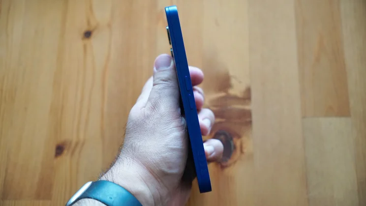 Fairphone 6 Plus in hand, right edge