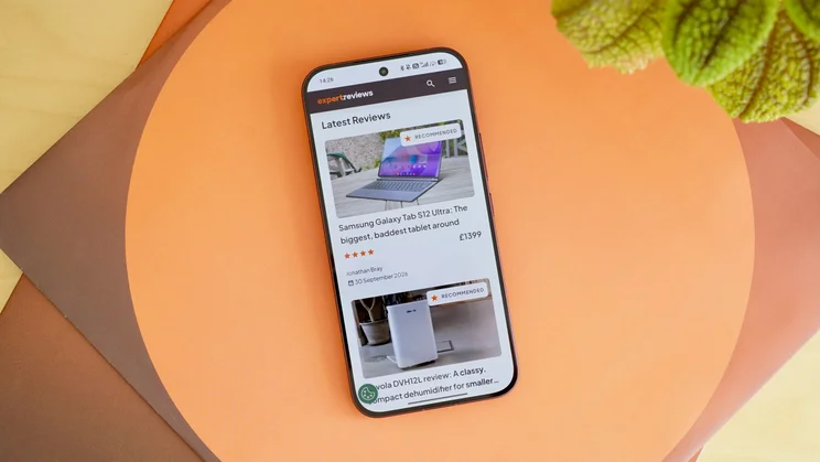 Poco F9 Ultra laying face up, display on