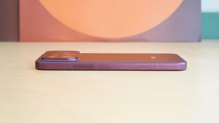 Poco F9 Ultra face down, side view